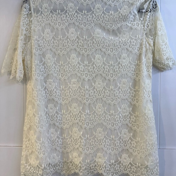 Banana Republic Cream Lace Blouse - Picture 2 of 4